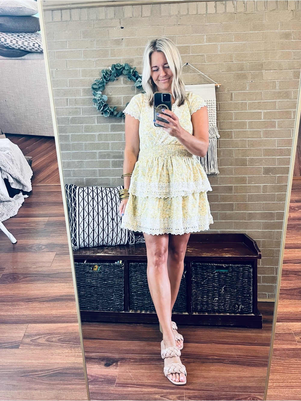 American Eagle Outfitters Yellow Floral Mini Dress